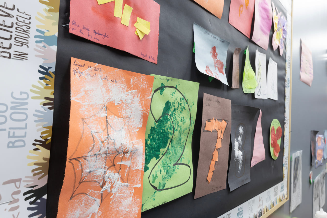 A classroom community display that supports belonging
